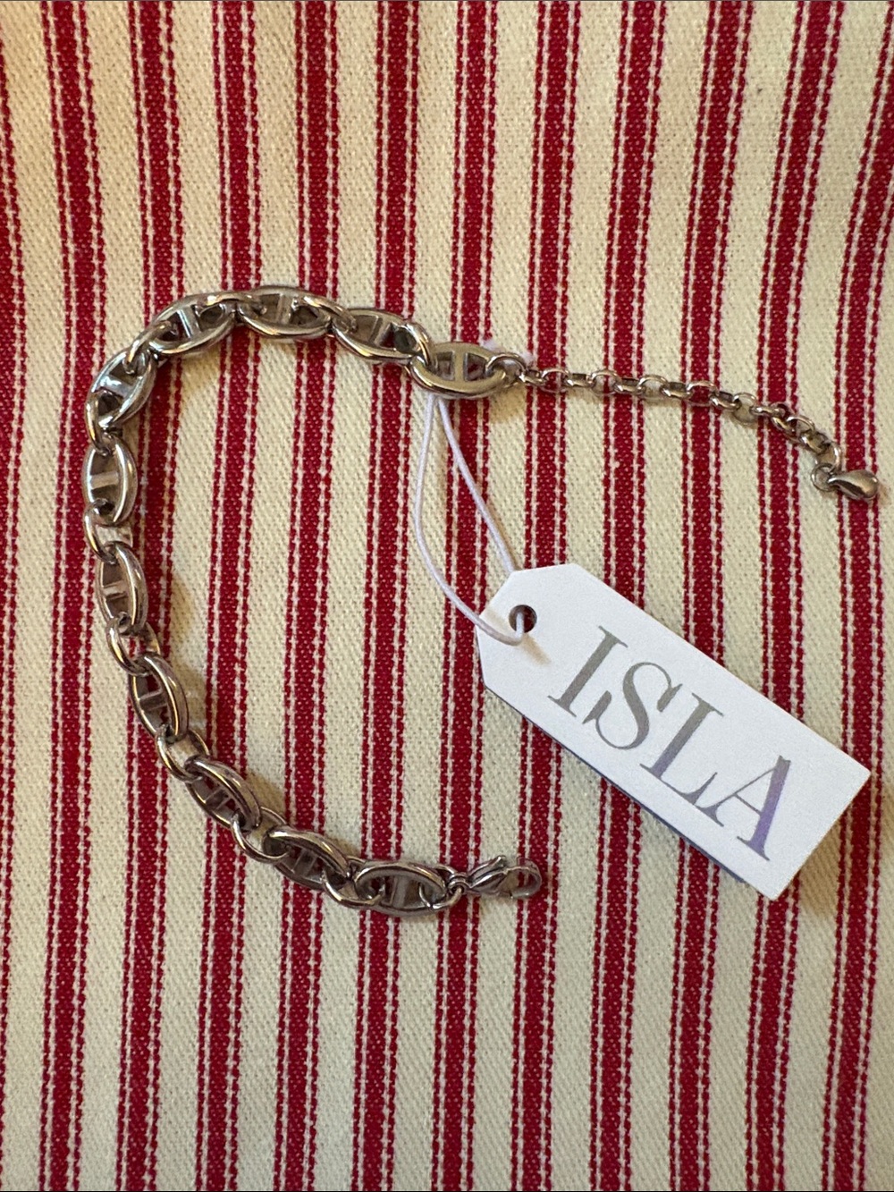 ISLA Mariner Chain  Bracelet  in Silver. NWT